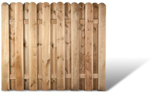 Robuste Dichtzaun Zaunelemente in den Maßen 180 x 150 cm mit starken Lamellen aus Kiefer/Fichte Holz, druckimprägniert Frankfurt