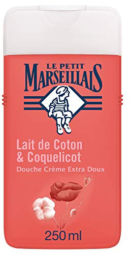 Le Petit Marseillais - Douche Crème Extra Doux, leche de algodón y amapola, 250 ml