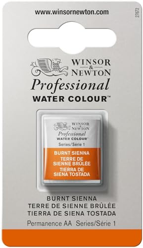 Winsor & Newton Acuarela Profesional - Pintura de Acuarela, Alta Luminosidad, Resistente a la Luz, Calidad de Archivo, 1/2 Godet, Color Tierra De Siena Tostada