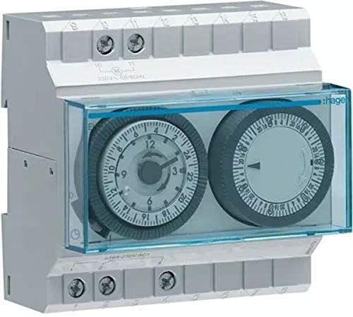 Hager EH191 – Zeitschaltuhr Tag + Woche mit Gangreserve 200h conmutado