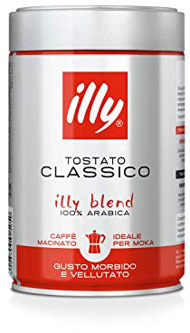 illy Caffè Macinato per la Moka Tostatura Scura - Confezione da 12 Pezzi X 250 gr