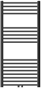 ECD Germany Radiador De Baño - 600x1800 mm - Antracita - Curvado - Con Conexión Central - Radiador Calentador Secador de Toallas - Calefactor de Aseo - Estilo moderno - No Eléctrico - Con kit montaje