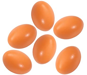 Uova artificiali in legno uova finte aiutano a deporre uova di gallina finte, 6 pezzi