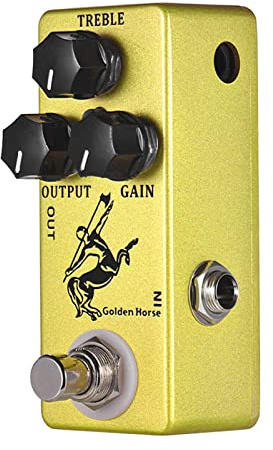 summina Chitarra Golden Horse Overdrive Effetto Pedale Full Metal Shell True Bypass
