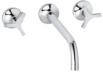 Kludi 201460539 Deco-201460539 Robinet d'évier mural avec bec fixe Nova Fonte Deco-chrome 201460539 Gris