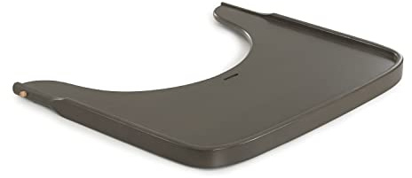 hauck Holz Essbrett für Alpha+ & Beta+ Holzhochstuhl Alpha Wooden Tray, für Kinder 6-36 Monaten, Esstisch aus FSC® zertifiziertem Buchenholz mit Erhöhtem Rand (Charcoal) | Hochstuhl Essbrett aus Buchenholz mit erhöhtem Rand, 6-36 Monate, stabile Dübelbefestigung