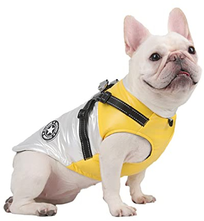 DoggieKit Hundemantel Winter Warm Gepolstert Puffer Pet KostümHund Kleidung Winterweste Hundejacke Wintermäntel wasserdichte Warme Jacke Sweater für Kleine Mittelgroße Große Hunde (M, Weiß)