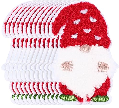Ciieeo 12 Stücke Patch Aufnäher Weihnachten Patches Zum Aufbügeln Bügelbilder Weihnachtsmann es Stickerei Abzeichen Gestickter Aufnäher Reparatur DIY Nähen für Taschen Jeans Jacken
