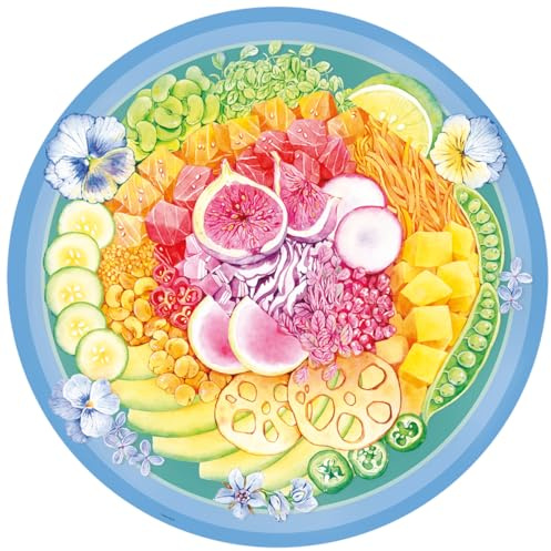 Ravensburger - Puzzle: Poke Bowl, Puzzle 500 Piezas, Puzzles para Adultos y Niños, Puzzle Redondo, Rompecabezas Adultos, Puzzle 500 Piezas Adultos y Niños, Pegamento Puzzle para enmarcar Puzzles