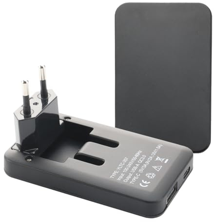 Offgridtec Lot de 2 blocs d'alimentation extra plat double port d'alimentation USB-A USB-C noir 20 W