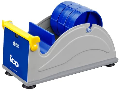 ICO Excell - Dispensador de cinta de escritorio de metal extra ancho, semiautomático, 3 pulgadas de ancho, núcleo de 3 pulgadas, modelo ET-13371