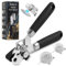 Empire Tin Opener UK, 3-in-1 Can Opener Handheld – Heavy Duty Stainless Steel Manual Tin Opener for Arthritis Hands with Magnetic Lid Lifter | Smooth Edge, Comfortable Grip Bottle Opener – Black