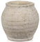 Arborus Petit pot en ciment rustique de 15 cm avec ouverture de 11,9 cm, beige, vase de ferme vintage pour herbes de la pampa, plantes sèches, salon, table, entrée, salle de bain, étagère, cheminée,