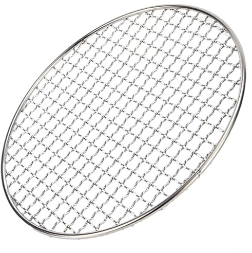 Stainless Steel Round Grill Grate Round BBQ Mesh Grill Net Cooking Grid Grates for Outdoor Camping Picnics BBQ Grill Grates(330MM)