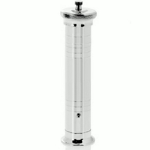 Tall Chef's Pepper Mill, Solid Brass, Chrome Plated Hand-Made in Greece, Height: 330mm