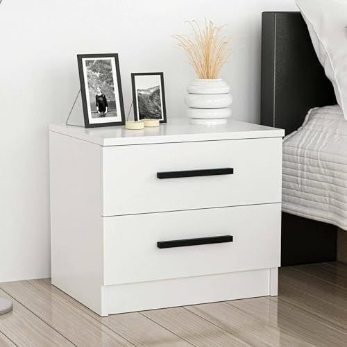 Dmora - Chevet Chort, Commode Basse, Table de Nuit, Étagère de Chevet, 50x47 h40 cm, Noyer