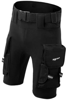 Harilla Pantalones Cortos de Buceo, Trajes de Neopreno, Traje de Baño Grueso con Bolsillos, Pantalones de Buceo para Hombres, Pantalones Cortos de Traje de Ne, L
