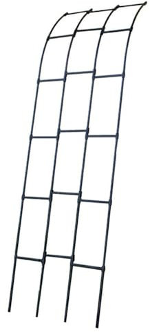 Arche de jardin extra haute pour grimper, tonnelle tubulaire stéréoscopique avec revêtement en plastique en acier épaissi, parfaite pour les roses et les vignes, 90 x 350 cm, idéale pour la décoration
