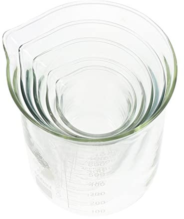 MAGICLULU 5piezas Herramientas De Medición Para Vasos Graduados De Vidrio Transparentes y Precisos