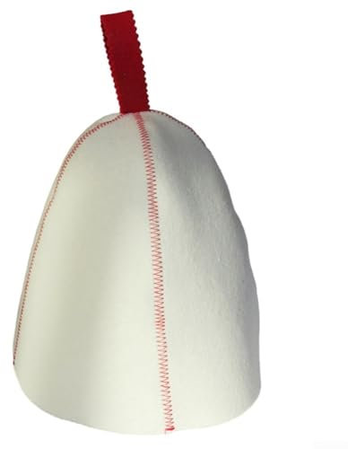 YJDOORPLAY Sauna Hat for Men And Women, Wool Felt Steam Room Cap, Heat Resistant And Stylish, Sauna Accessories for Bath House And Spa (Red)