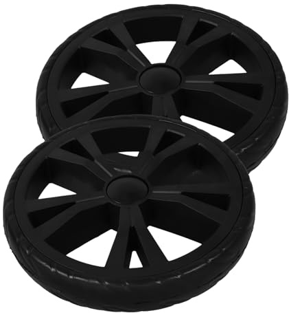 Zerodeko Ruote di Ricambio per Carrello Spesa Pieghevole, 2 Pezzi in Plastico Nero Capacità di Arrampicata Scale e Rotolamento Fluido per Carrelli da Supermercato