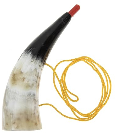 Toyvian Trompeta de cuerno de vikingo de simulación de cuerno nórdico para manualidades, portátil, accesorio de fiesta al aire libre, color aleatorio