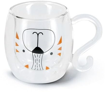 Neavita Tazza in Vetro Herbal Mug Tigro Doppia parete perfetta per le tue tisane