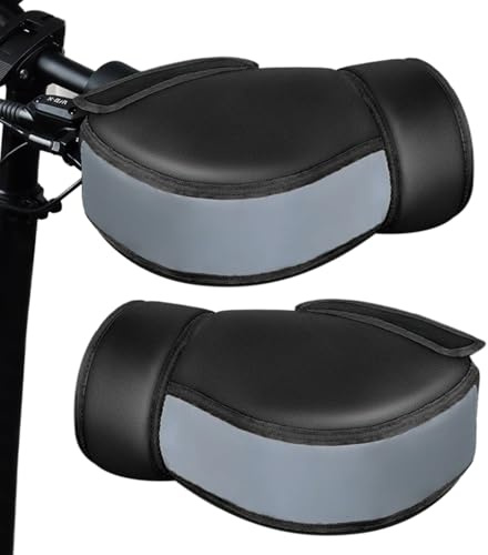 Cykel Styre Handskydd, Vindtäta Cykel Handskar, Reflekterande Vinterhandskar för Scootrar Treväxlar och Snöskotrar