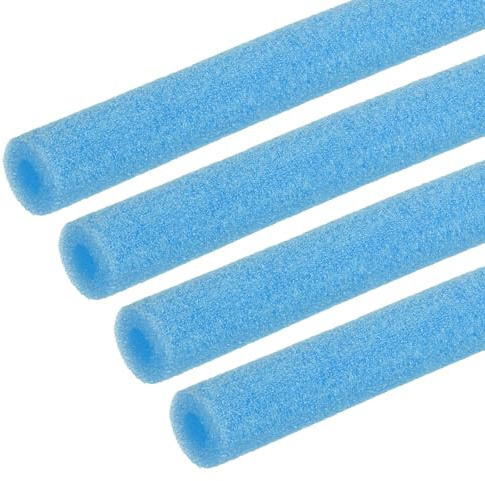 sourcing map Schaumstoff-Rohrisolierung, Schaumstoff-Rohrabdeckungen, 1,6 cm Außendurchmesser, 90 cm lang, Wärmeerhaltung für Griff, Hitze-Wasser/Rohr-Frostschutz, Blau, 4 Stück