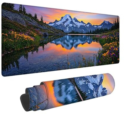 Tappetino per Mouse XXL 1200 x 500 x 3mm Tappetino Mouse Gaming Grande, Mousepad con Base in Gomma Antiscivolo, Tappeto per Tavolo da Gaming per Mouse e Tastiera, Accessori PC (Sediglie vista) V-217