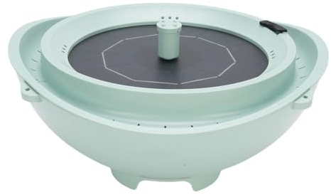 Fafeicy Solar-Vogeltränke Zum Aufhängen, Outdoor-Brunnen, Vogeltränke, Deck, Vogelbad mit 2400 MAh- und Solarbrunnen für Garten, Terrasse, Hofdekoration