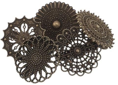 STOBAZA Lot de 5 Pinces à Col Vintage en Métal Mandala Ajouré Couleur Bronze Ancien Pinces pour Pull et Cardigan Rétro Accessoires Décoratifs pour Foulard et Châle Maintien Sûr pour