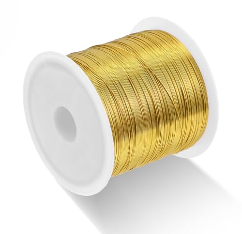 328ft 0.3mm Jewelry Wire, Dead Soft Copper Wire and DIY Artwork | Tarnish Resistant, for Jewelry Making, Wrapping, Beading, Copper Craft String, for Electroculture Gardening, Sculpting