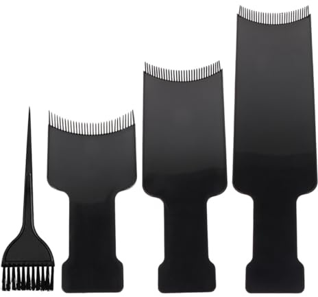 MAGICLULU 4 Stück Haarfärbe mit Komfortablem Kunststoffgriff und Hervorhebungstafel für Präzises Blondieren für Salon und Heimgebrauch