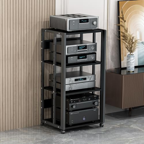 PPOIUYK Stereo Cabinet,Stereo Stand,Audio Stand,av Cabinet,Stereo Racks and Stands,Media Rack,HiFi Rack,Audio Rack,Audio Rack Cabinet,Stereo Rack,Audio Cabinet,Audio-Video Shelving,av Media Stand,av