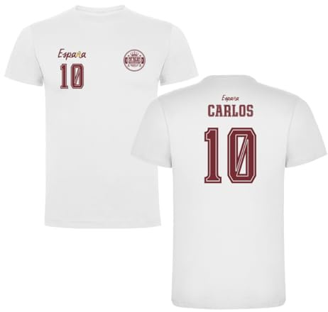 DEREGALOOS Camiseta Personalizada Inspirada en el Mundial Fútbol. con Nombre y Número. Camiseta de España.