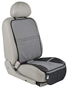 Altabebe (AL4013) Kindersitzunterlage ISOFIX geeignete Sitzschoner Auto Kindersitz, mit Anti-Rutsch Funktion Autositzschoner, Autositzauflage Sitzschutz (Schwarz-Hellgrau)
