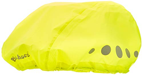 Playshoes Unisex Kinder Regenschutz Für Fahrradhelme Wasserdichter Regenüberzug Helm-Überzug, Neongelb, S EU
