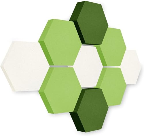 platino24 Akustikpaneele 9 Elemente Edition LOFT 3D I Ø 300mm Akustikplatten Schalldämmung Wand & Decke I Akustikschaum Schall-Absorber aus Basotect 30-70mm mit farbiger Akustikbeschichtung