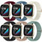 Chinbersky 6er-Pack Armband Kompatibel mit Fitbit Versa 3/4 und Sense - Verstellbares Dehnbares Nylon Sportband für Damen und Herren