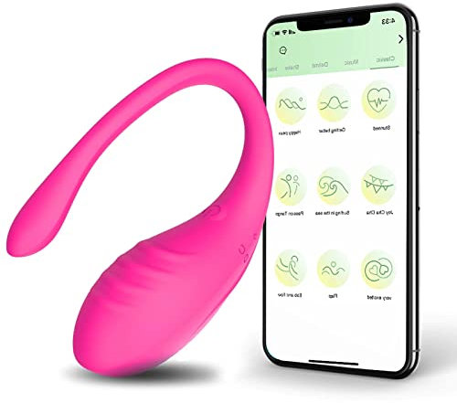 LYAMais APP Vibrator Vibro Ei für sie Klitoris,Klassische Silikon G Punkt Vibrator mit 9 Vibrationsmodi,Bluetooth Vibration für Frauen Sex Spielzeug für die Frau Höschen（rosa）