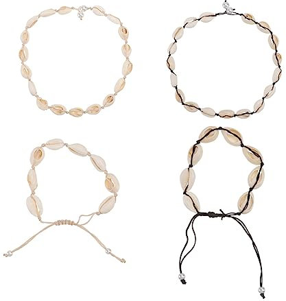 ABOOFAN 1 Satz Muschelkette Fußkettchen Shell Armband Kette Muschel Handgelenk Kette Tiny Kauri Meer Shell Luau Partei Liefert Hawaiian Leis Sommer Fräulein Hülse Einstellen