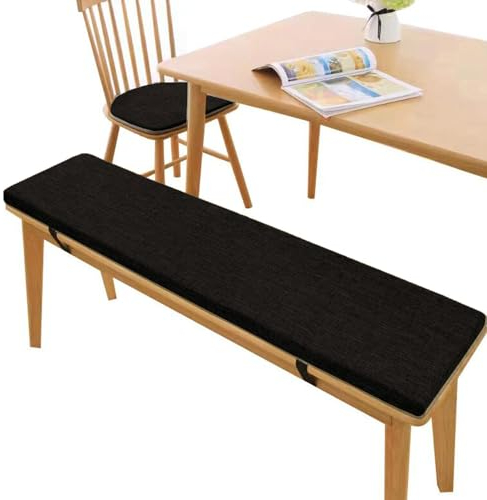 PPGE Home Bankkissen Bankauflage 5 cm Dickes Gartenbankkissen Polsterauflage für Drinnen und Draußen Terrasse Holzmöbel Sitzkissen Groß für Stuhl Boden Bürostuhl Schule(Size:80×30×5cm,Color:Schwarz)