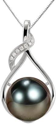NONNYLLEI Perlenkette Geschenke für Frau Jubiläum-Muttertags Geschenke für Mama tahitian black Pearl perlen Halskette-Geschenk für Frauen Geburtstag Weihnachten Geschenke Valentinstag