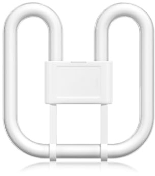 Bynome 16W 2D 2-Pin GR8 CFL Bulb, 3500K Warm White Square Light | Bright 16W 2-pin GR8 square CFL bulb. 3500K daylight white for flush bathroom ceiling lights. Energy Class A.