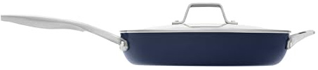 Calphalon® Premier Ceramic Nonstick 12 Frying Pan with Lid, Midnight Blue