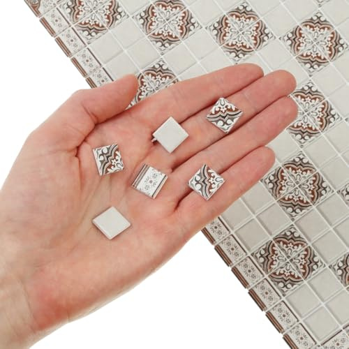 200 pcs, Dollhouse Flooring, 1:12 Scale Doll House Tiles, Miniature Dollhouse Accessories, REDUCIO!