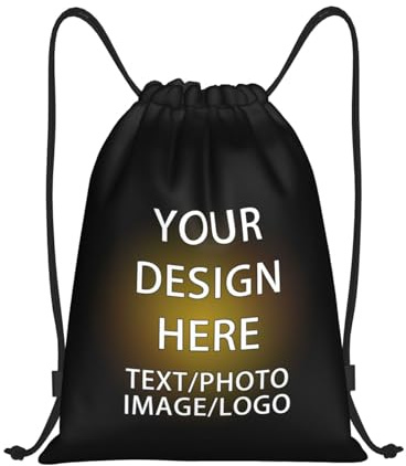 ROHBVMN personalisiert rucksack personalisiertes turnbeutel, sportbeutel für Herren und Damen, schwimmtasche, wasserdicht Turnbeutel, Kordelzugtasche mit Ihrem Text/Logo, perfekt für Sport