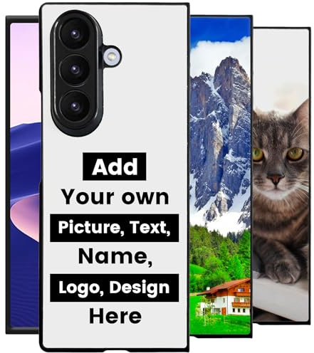 Personalised Phone Case for Samsung Galaxy Z Flip 7, Add Your Text, Picture, Design, Business Logo, Shockproof Bumper back Cover Customised Gift idea for Birthday, Wedding, Anniversary, Special Moment