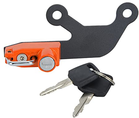 Lucchetto per casco in lega di alluminio Antifurto di alta qualità 650 Z 650 lato destro (Arancia)